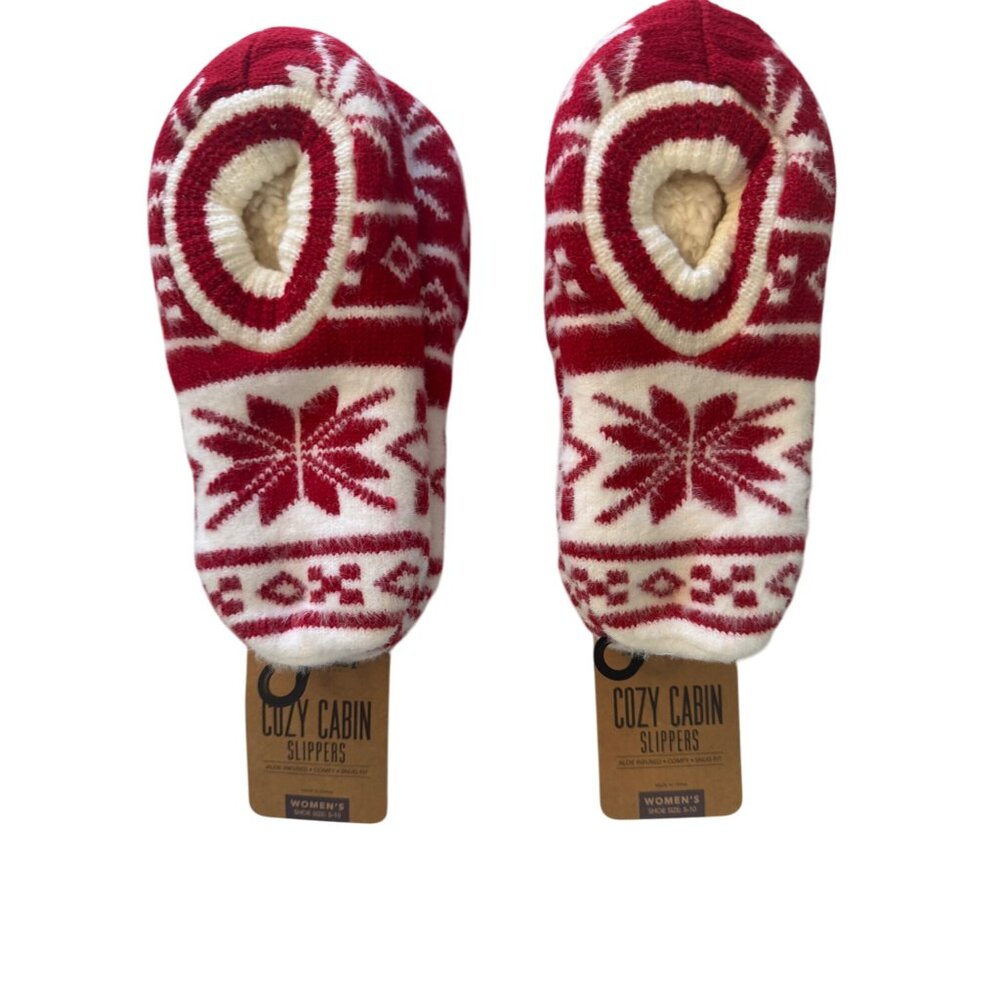 2/$30 NWT Northeast Outfitters Women's 2 Pairs Cozy Cabin Comfy Slippers Size 5-